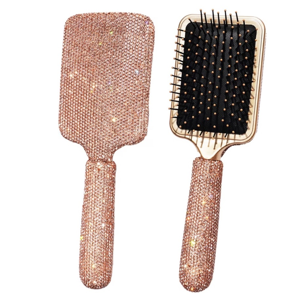 NWT Sparkling Bling Swarovski Crystal Rhinestone Hair Brush + Gift - Picture 2 of 8